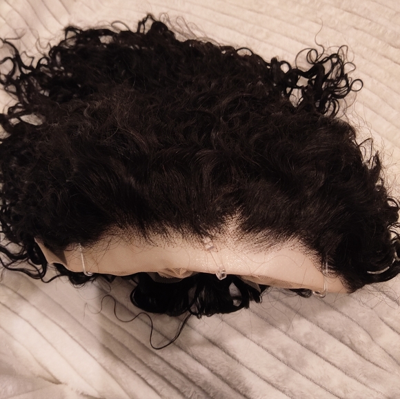 16" Deep Wave 100% Human Hair 13x6 Glueless Lace Front Wig Free Part New - Picture 9 of 13